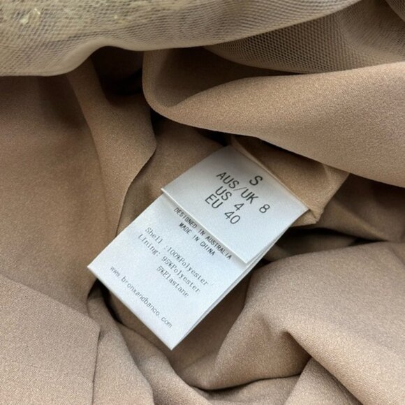 🆕 BRONX & BANCO 🧿 NWOT Farah Strapless Sequins Gown, Gold, Sz S US 4 - Picture 15 of 15